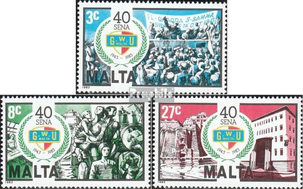 Briefmarken Malta 1983 Mi 690-692 (kompl.Ausg.) postfrisch Produktbild 