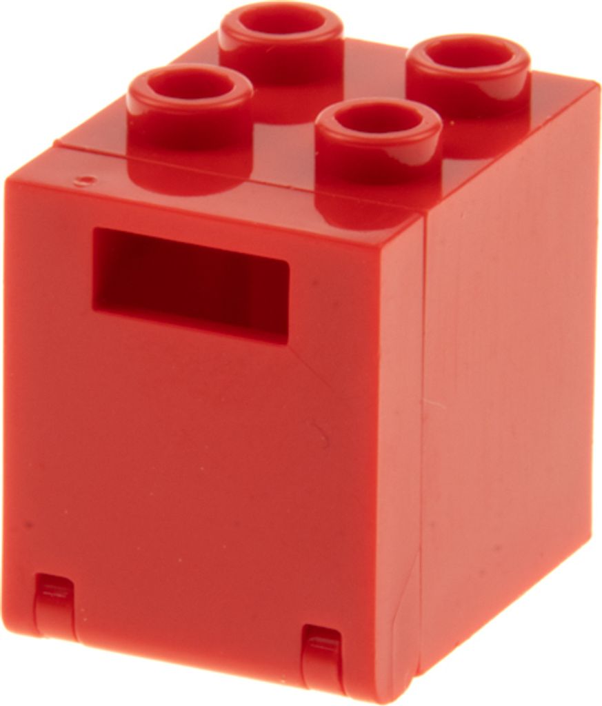 1x Lego Schrank Container Box 2x2x2 rot Tür Briefschlitz Produktbild 