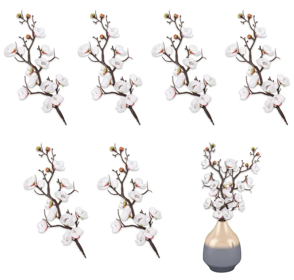 Lot de 6 fleurs artificielles esthétiques pour décoration de Pâques