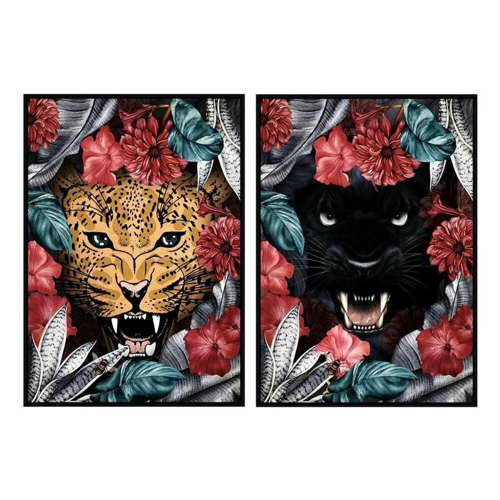 Tableau Déco Tropicale pour Salon et Chambre - Pack de 2 Unités DKD