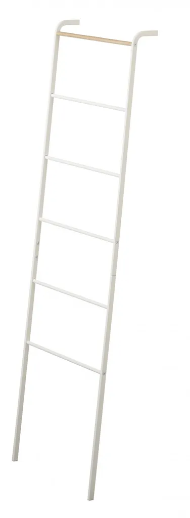 Échelle Déco Porte-vêtements sur Pied en Acier Blanc Yamazaki 162cm