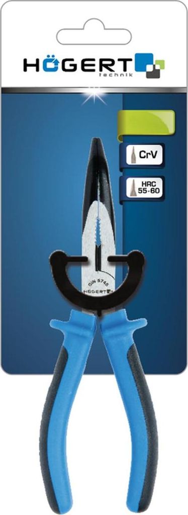 Högert Technik Halbrunde Zangen, gebogen 200 mm, CrV, HT1P024