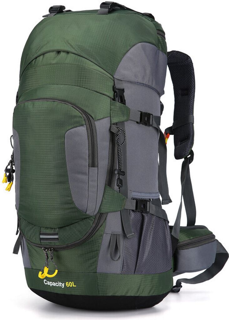 (Grün)Wanderrucksack Multifunktion Trekkingrucksack Hohe Kapazität Reiserucksack Wasserdicht Atmungsaktiv Verschleißfest Outdoor Wandertasch...