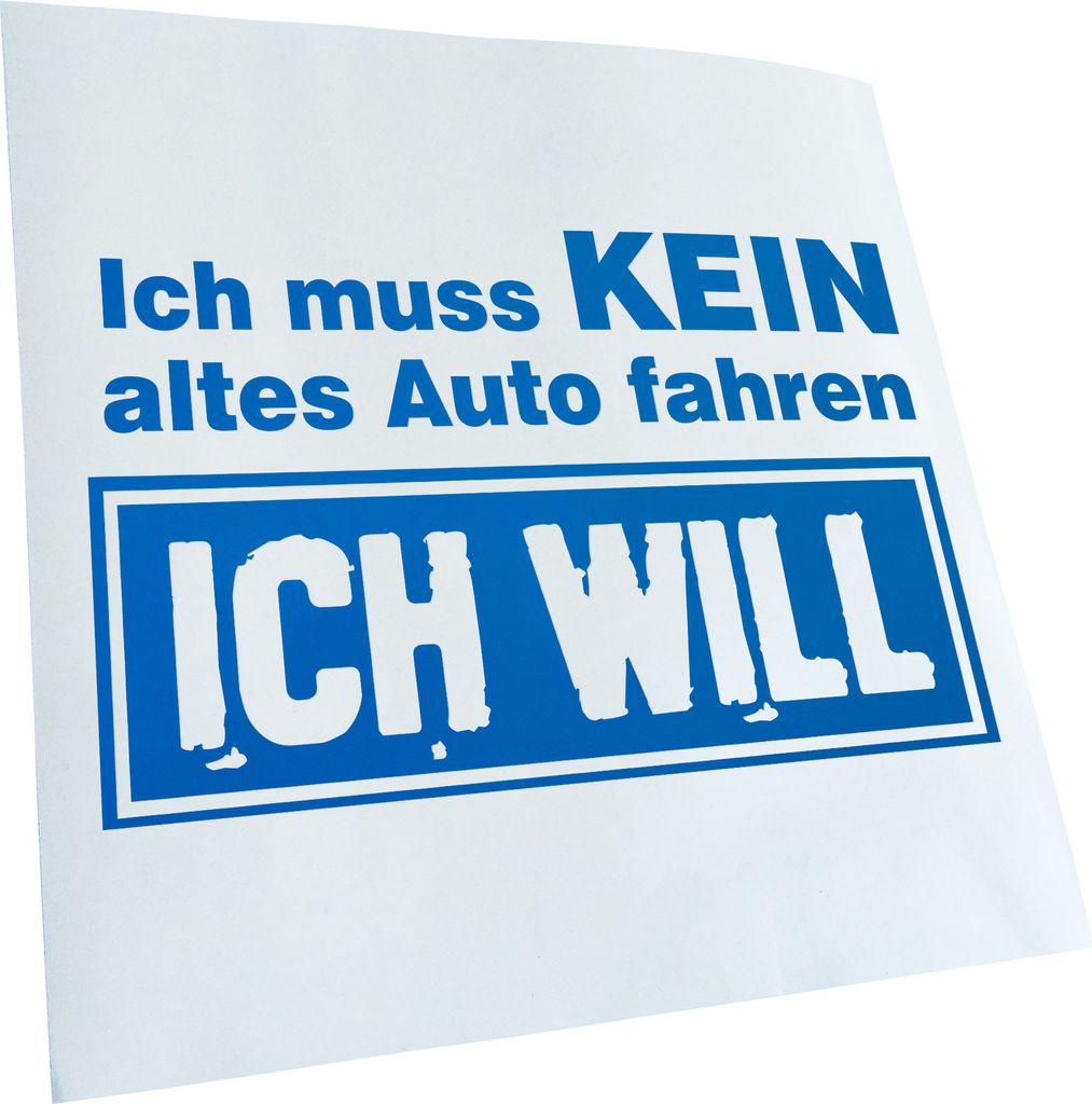 Kiwistar - Autoaufkleber - kein altes Auto...Design 2 Heckscheibenaufkleber - Aufkleber für Auto Kfz Fahrrad, LKW, Truck Mofa