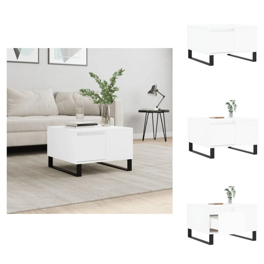 Tavolino da Caffè vidaXL Bianco 55x55 cm - Il Cuore del tuo Relax