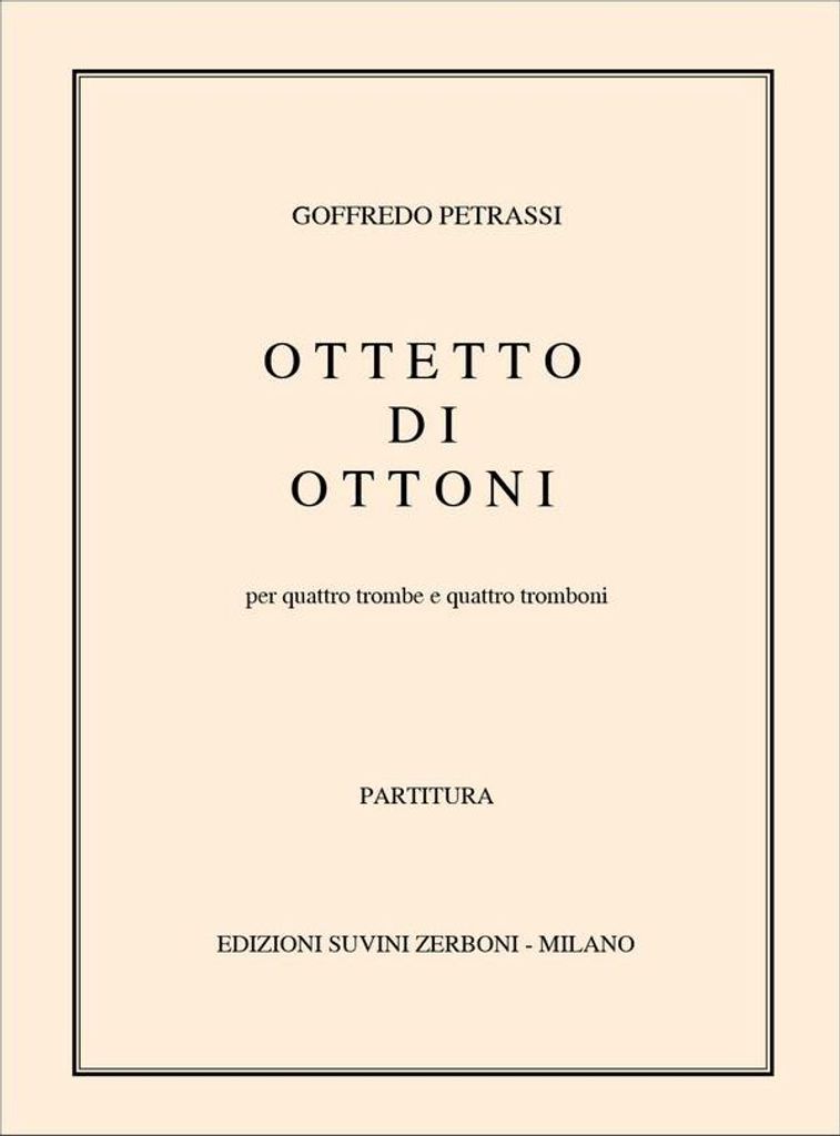 Goffredo Petrassi, Ottetto Di Otton Blechbläserensemble Partitur