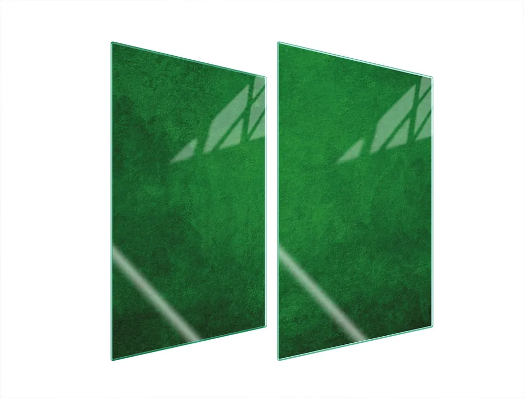 Piastre Copri Fornelli 2 Pezzi 35x52 in Vetro Temperato Ardesia Verde