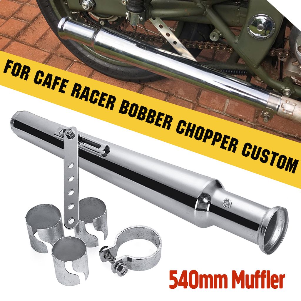 Universal Motorrad Auspufftopf Schalldämpfer Edelstahl Produktbild 