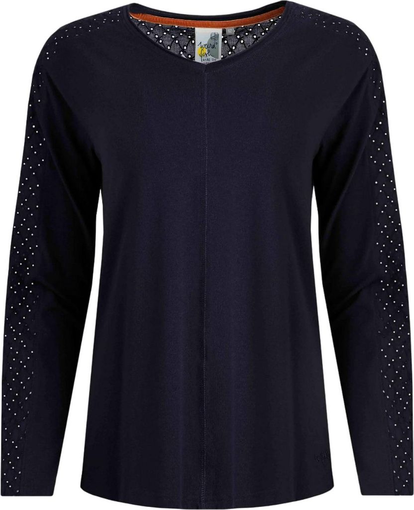 Weird Fish - "Topia" Oberteil für Damen Langärmlig WF334 (40 DE) (Mitternachtsblau)