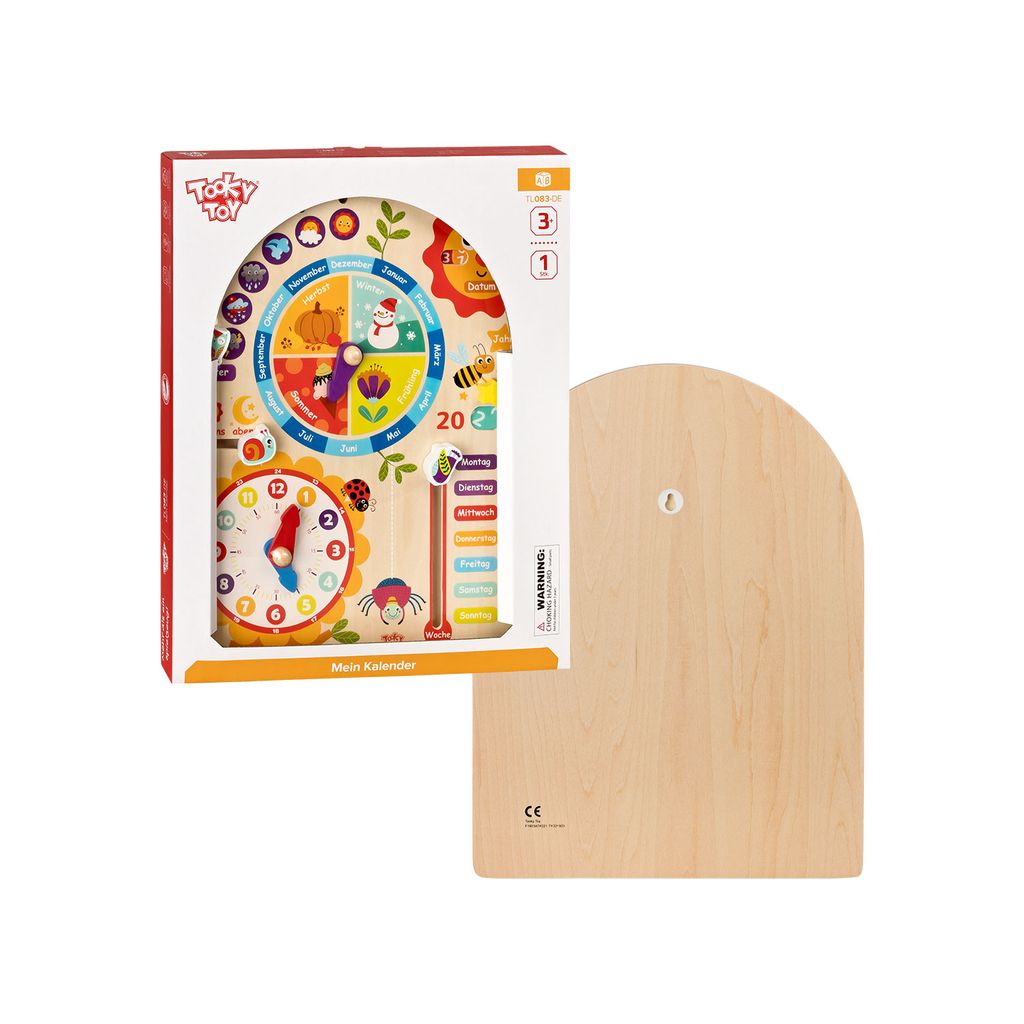 Kinder Kalenderuhr aus Holz Kinderspielzeug 