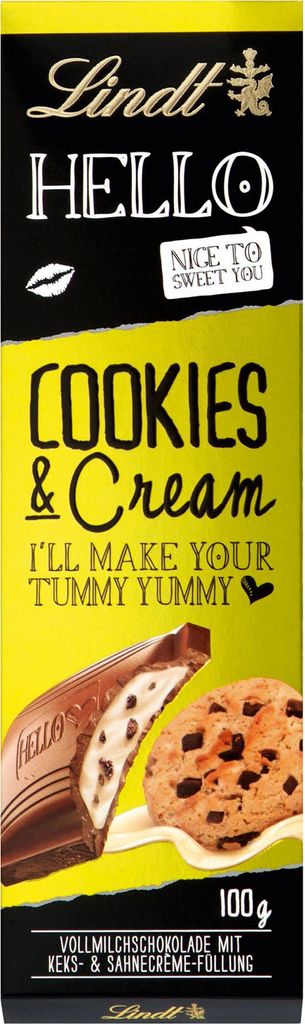 Lindt - HELLO - Cookies & Cream Tablette 100g Image du produit 