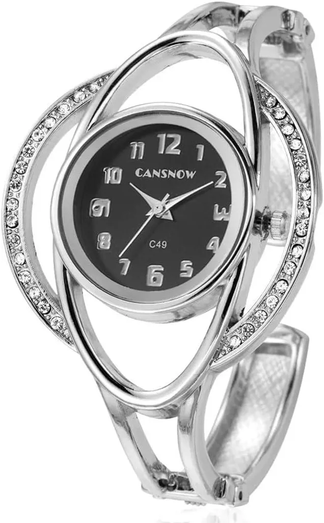 Orologio Elegante Donna Bracciale Metallo con Chiusura a Scatto
