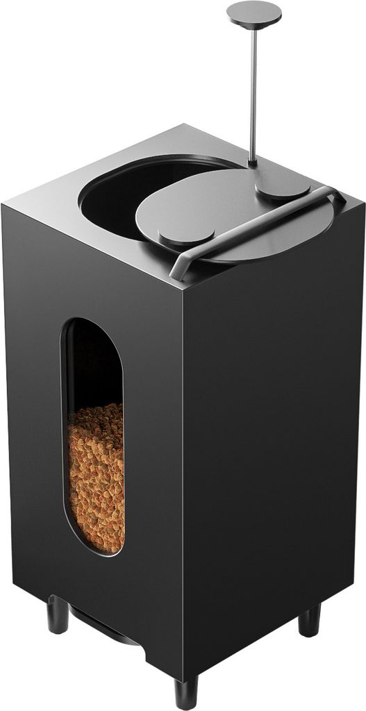 Trockenfutterspender Schwarz 20L Katze Hund Futterspender