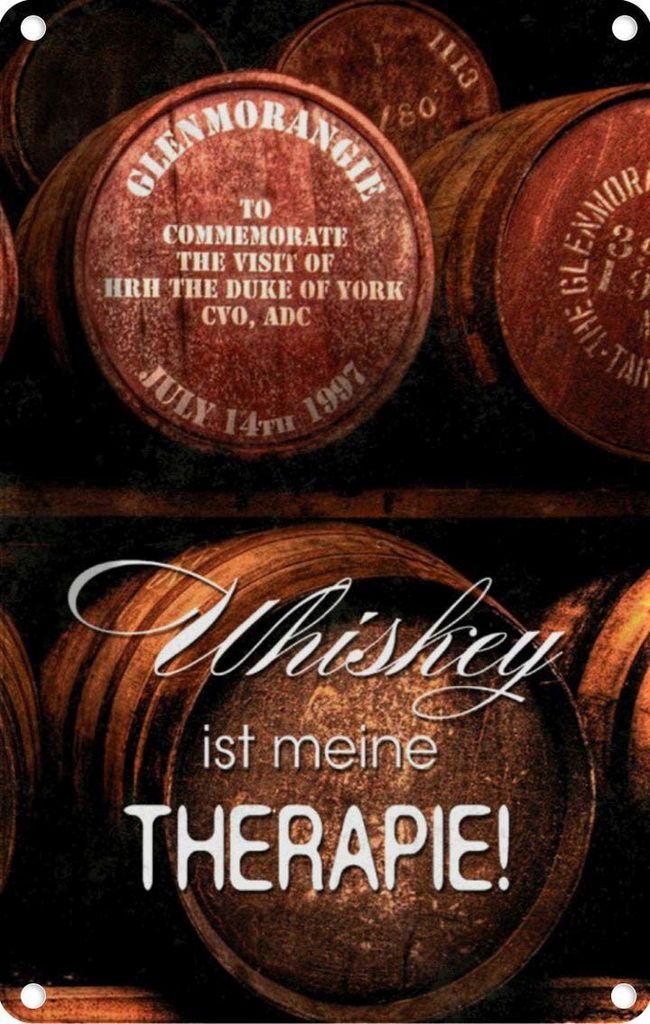 vianmo Blechschild 30x20 cm Whiskey ist meine Therapie Essen Trinken