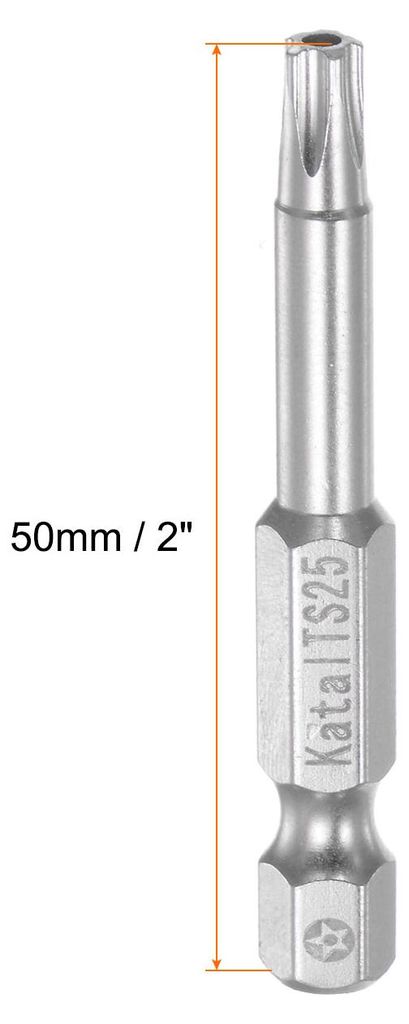 5 Stš¹ck T25 Stern 5 Punkt Torx Schraubendreher Bit Set mit L?ch 1/4 Zoll Sechskantschaft 50mm L?nge Magnetisch Bitsatz fš¹r Elektroschrauber A...