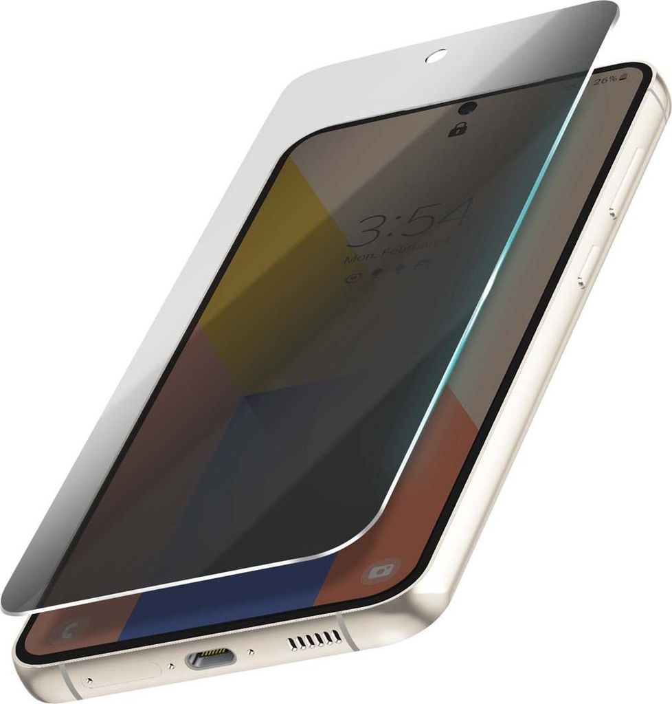 Avizar, Glasfolie Galaxy S23 Plus mit Privacy-Schutz, kratzfest, Transparent