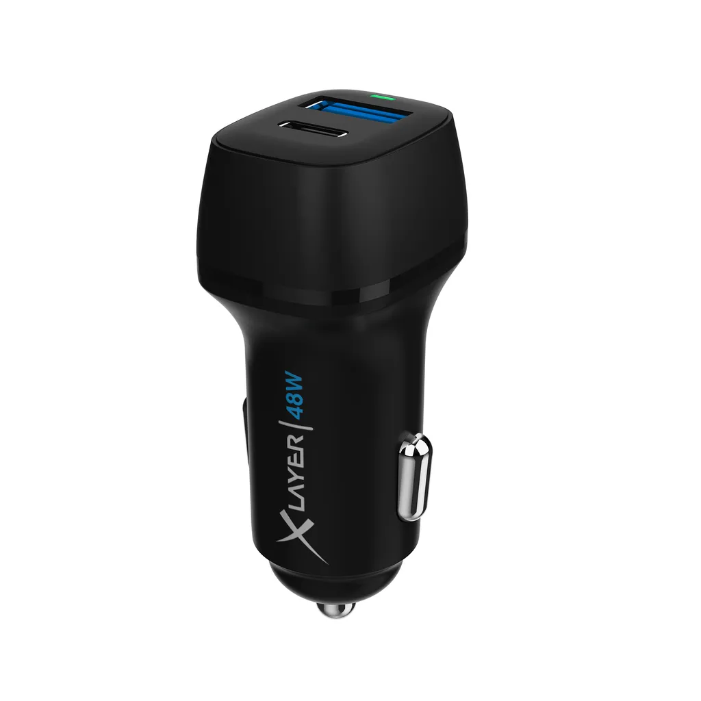 Adaptateur Allume-Cigare Rapide Xlayer USB-C PD 48W Double USB