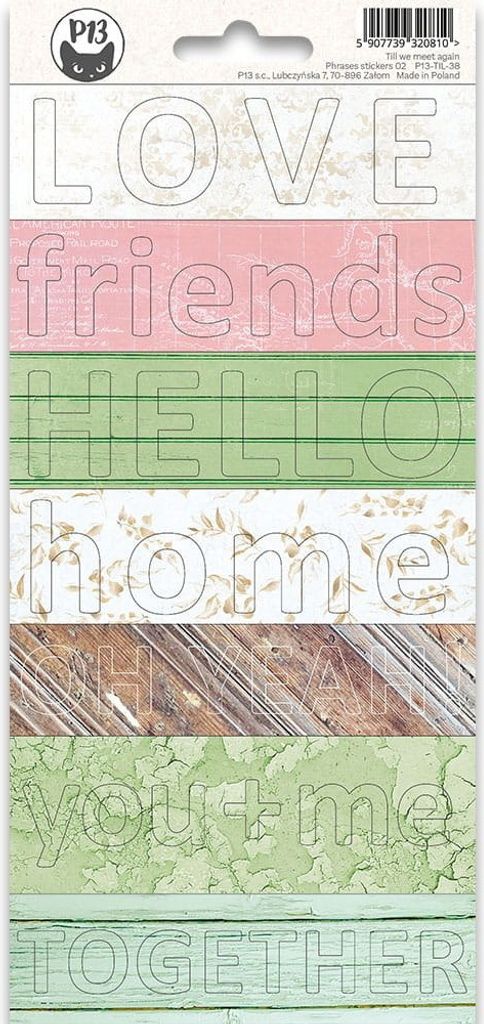 P13 Craft AUFKLEBER Nachbildung Stickers für Bullet Journal Scrapbooking Meet again 05