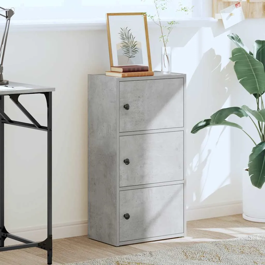 Libreria Moderna SYFAX Grigio Cemento - Eleganza e Ordine in 40 cm - 3
