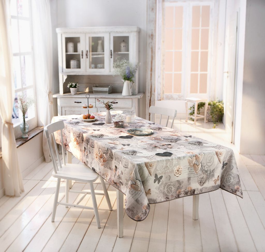 Tischdecke 'Nostalgie' Textil Deko Wohnzimmer Esszimmer Terasse Garten Balkon