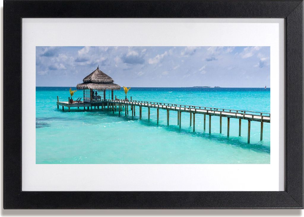 Bild 30x20 MDF-Rahmen Wandkunst Sea Bridge Architektur