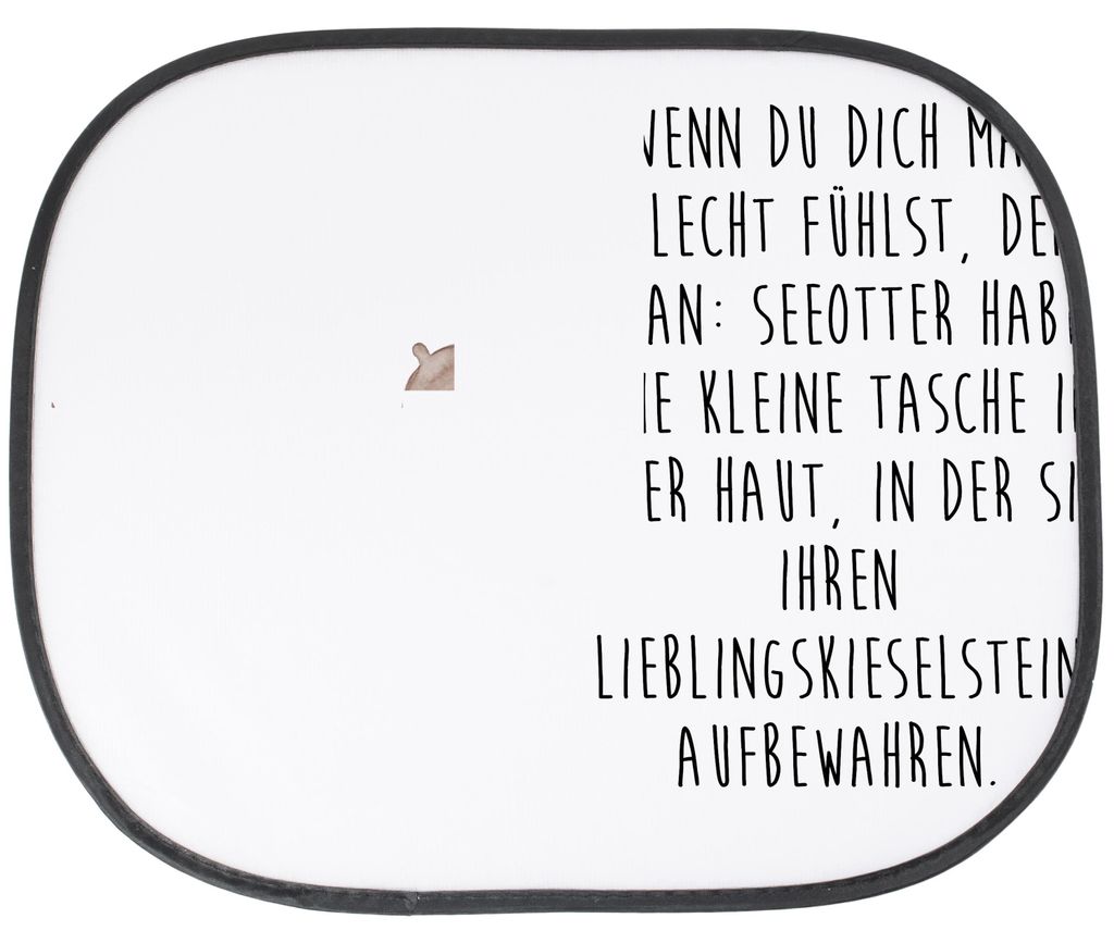 Mr. & Mrs. Panda Sonnenschutz für Autoscheiben Otter Stein - Weiß - Geschenk, Hitzeschutz Auto, Witzige Fakten, Pflanzen, Sonnenblende, Fenster, ...