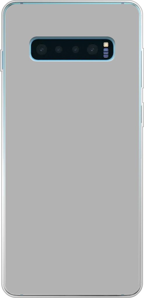 MuchoWow Handyhülle Schutzhülle Hülle für Telefoonhoesje Samsung Galaxy S10 Lite Grau - Unifarbener Druck Silikon Softcase Handy Hülle - Schutz