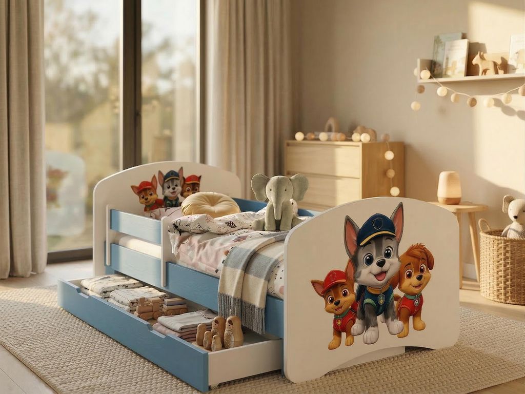Happy Babies HAPPY- Kinderbett 140 x 70 mit Rausfallschutz Produktbild 