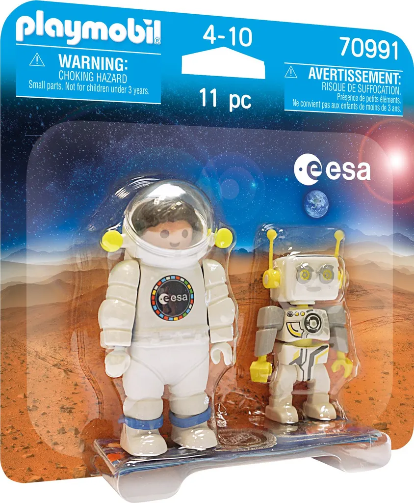 Set Astronaute ESA avec Robot ROBert - Figurines Articulées Détaillées