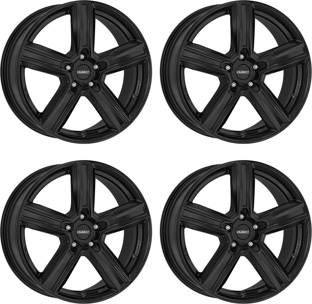 4x DEZENT Felge KG black 10x20 ET39 5x112 TKG0P8BA39E kompatibel mit Audi A6 Allroad (C8) A6/S6 (C8) A6/S6/RS6 Avant (C8)