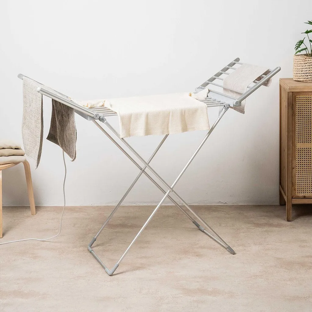 Sèche-linge électrique pliable anti-humidité 20 barres avec timer - 2