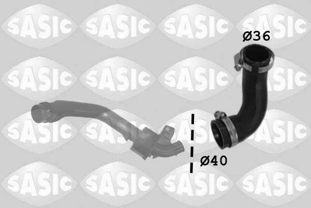 SASIC 3334045 Tubo Intercooler 8200308272 per Renault Clio e Modus