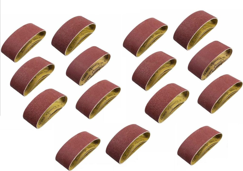 100 x 610 mm Schleifbandset (15-teilig) mit gemischten Körnungen (80/120/150/240/400) für Bandschleifer