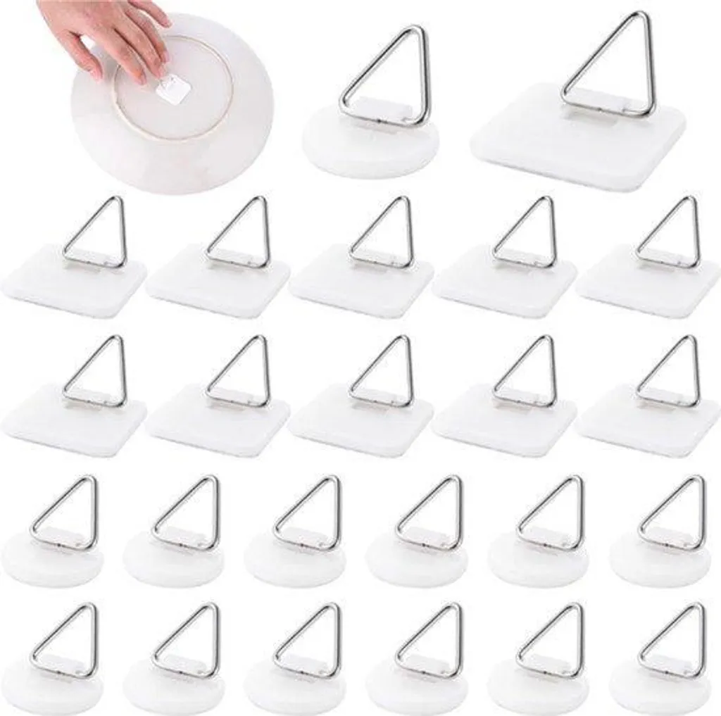 Crochets adhésifs ronds 30mm sans perçage pour cuisine et salle de bain