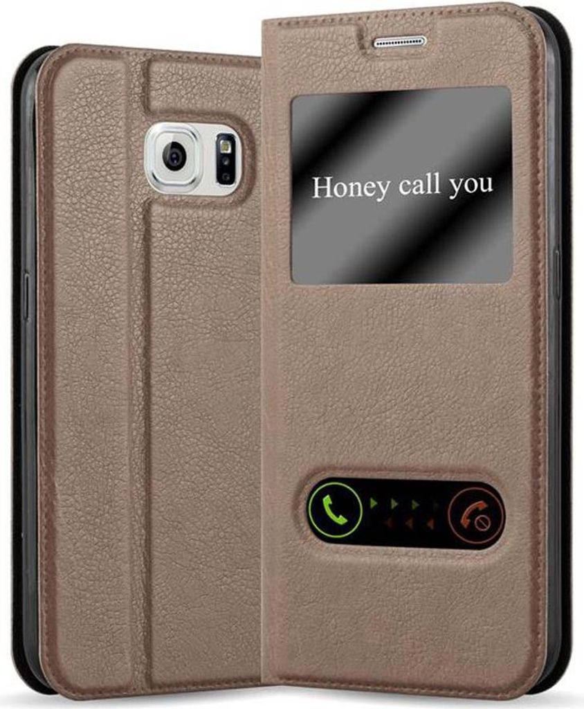 Cadorabo Schutzhülle für Samsung Galaxy NOTE 5 Hülle in Braun Handyhülle Book Case Cover Etui