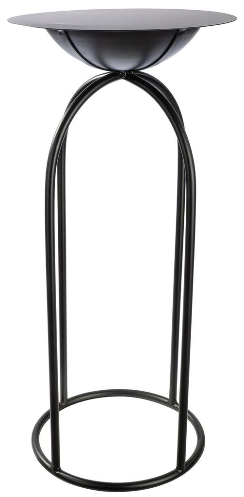 2er Set Deko-Säule BLOOM - schwarz - Metall - Höhe 99cm x Ø 35cm