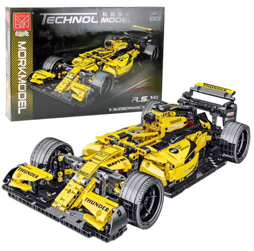 Jeu de construction voiture de sport R.S.18 jaune 1093 pièces 1:10