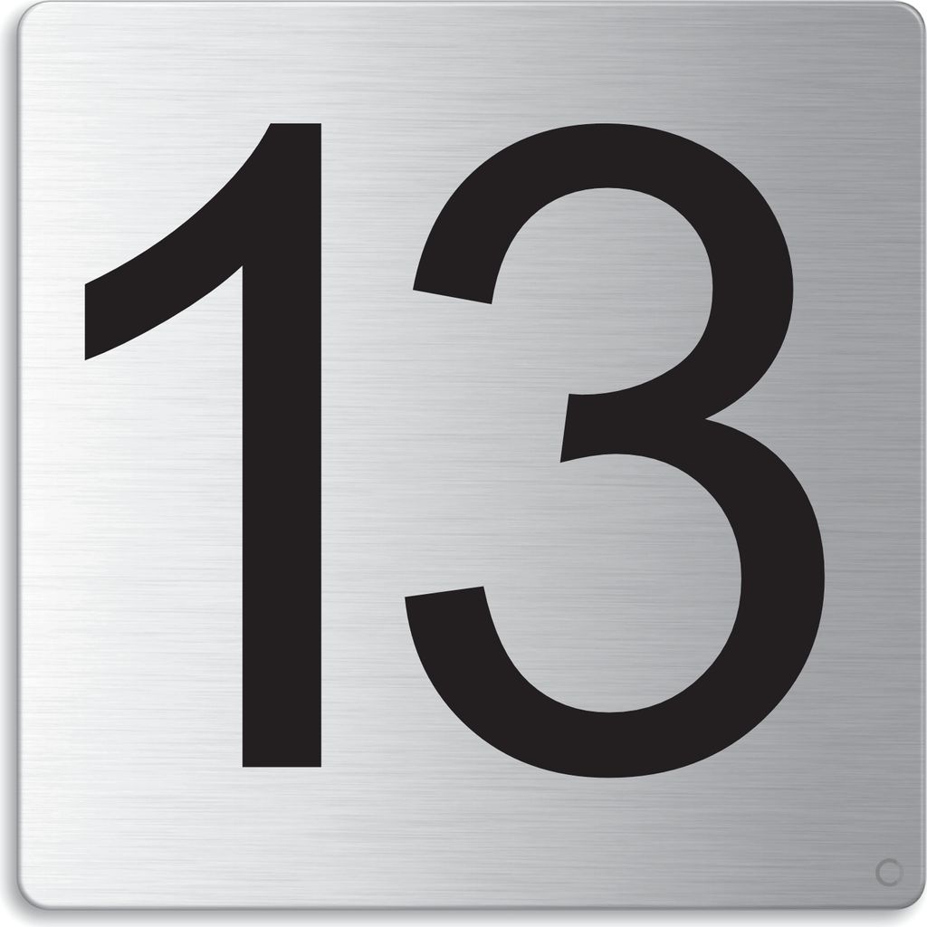 Türnummer I Zimmernummer I EdeIstahI TürschiId "13" I 85x85 Produktbild 