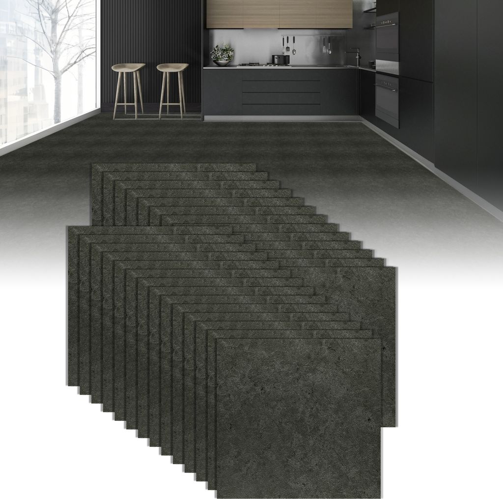 XMTECH PVC Quadrat Bodenbelag Selbstklebend Vinylboden, DIY Produktbild 
