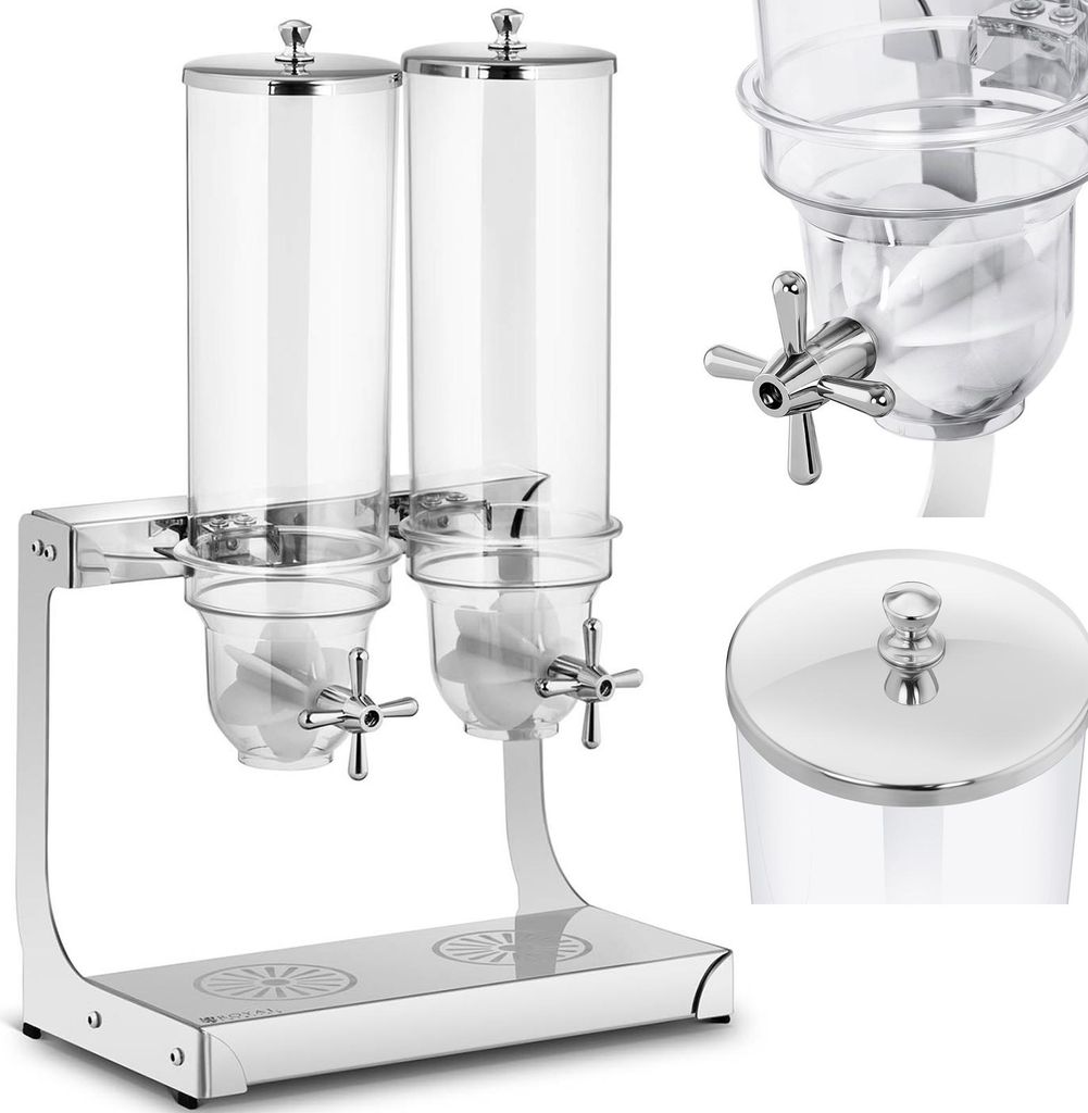 Reiskandisflocken-Spender transparent doppelt 7 l Produktbild 
