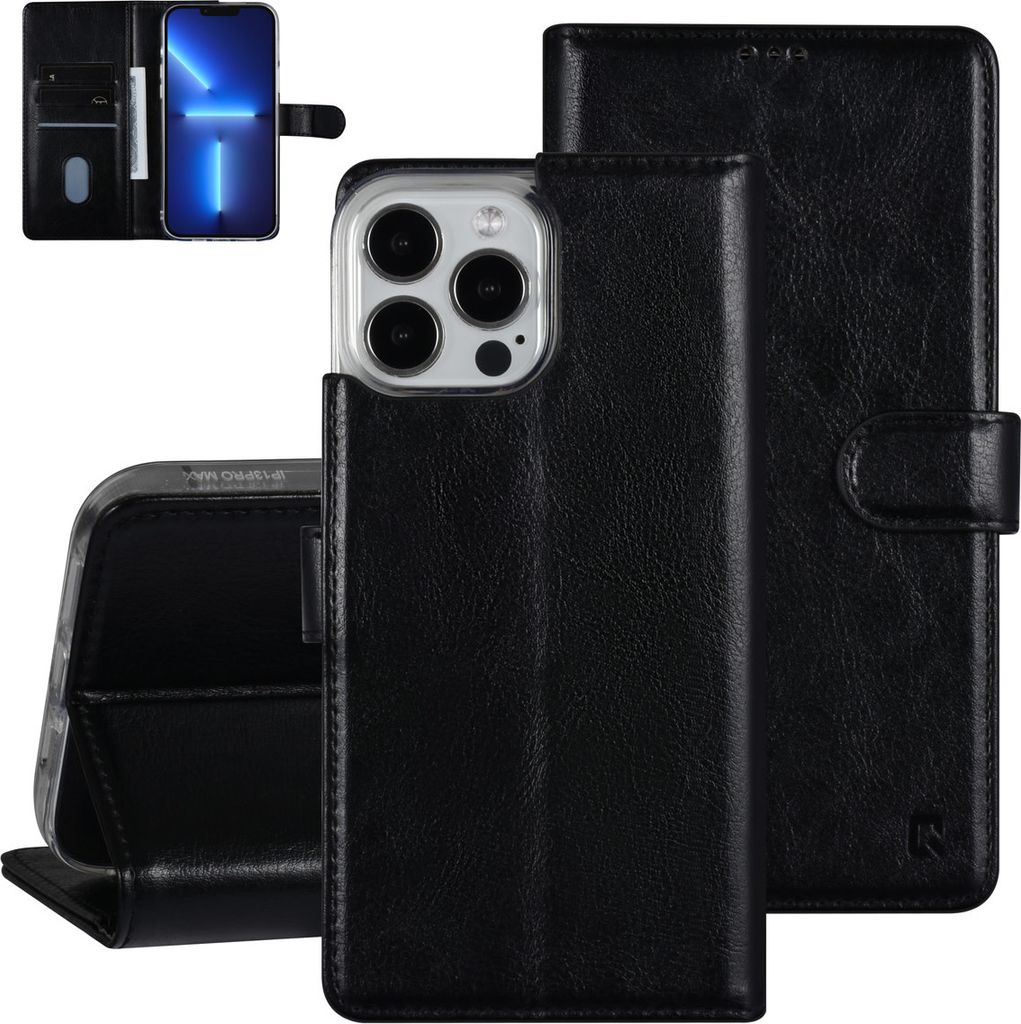 UNIQ Accessory iPhone 13 Pro Max Booktype Case - Card holder for 3 cards - Magnetic closure - Black