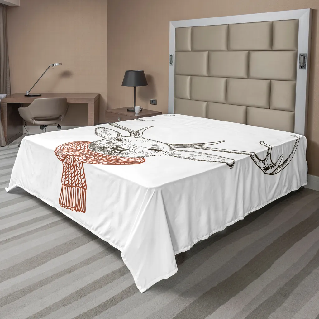 Drap de Dessus Décoratif Cerf de Décembre Doux et Confortable 244x205cm