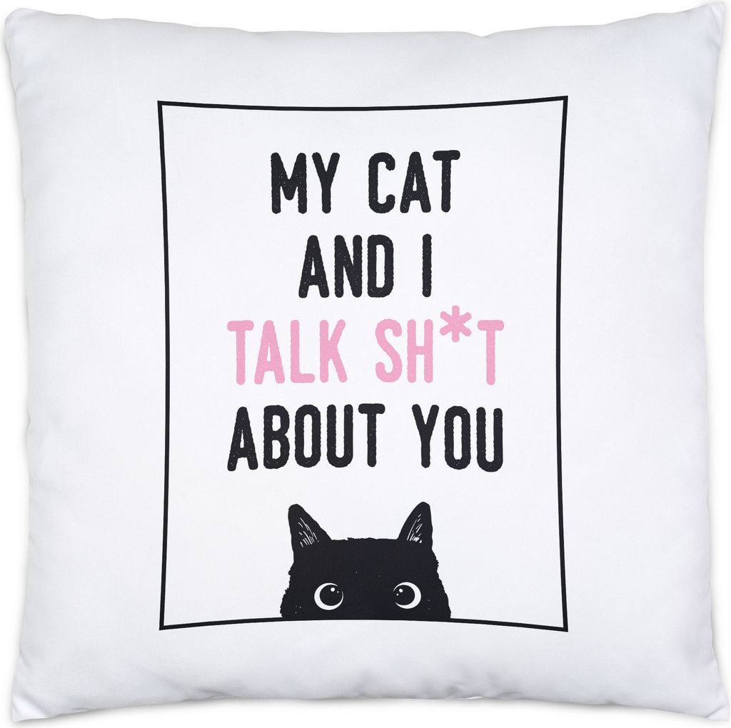 My Cat and I Kissen Inkl. Füllung Katzenliebhaber Cat-Fans witzig Cat-Mom Haustier