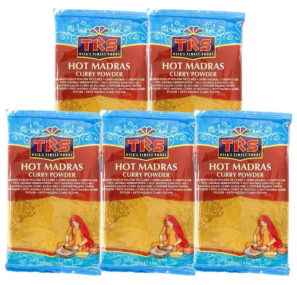 TRS Madras Curry Pulver hot 5x100g Produktbild 