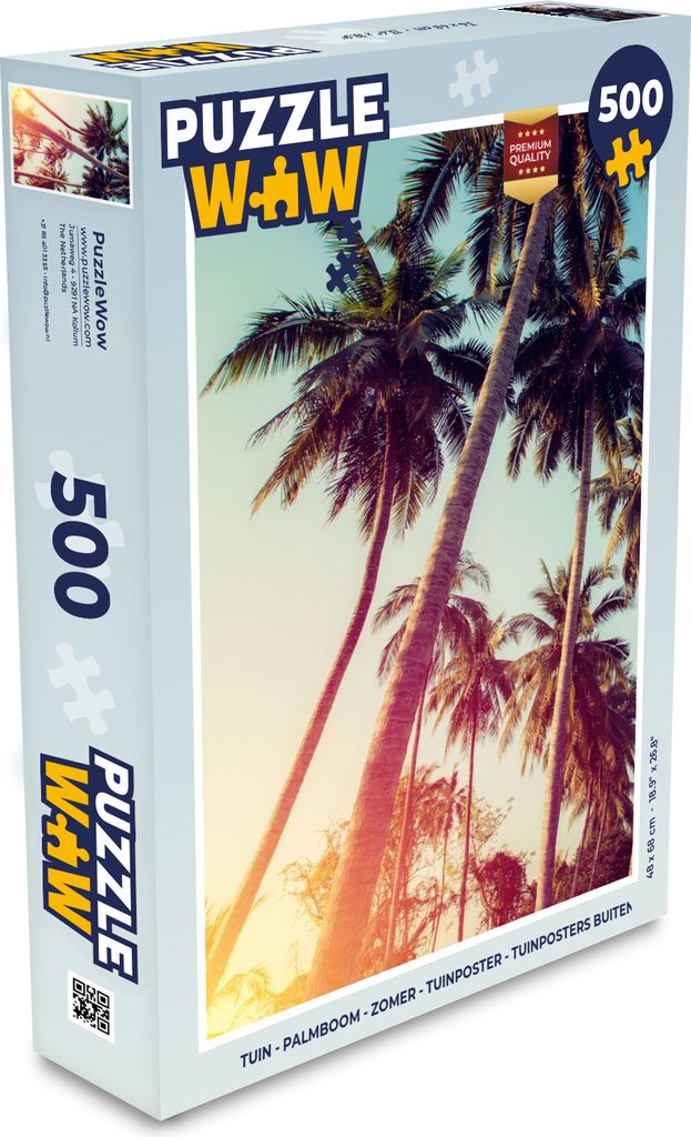 MuchoWow Puzzle 500 Teile Palme - Sommer - Retro - Sonne - Denken - Spiel - Toy