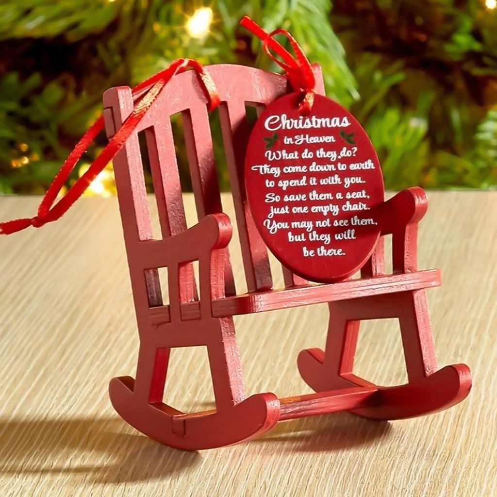 Schaukelstuhl feine Verarbeitung zarter exquisiter Weihnachtsdekoration Mini -Schaukelstuhl für Zuhause