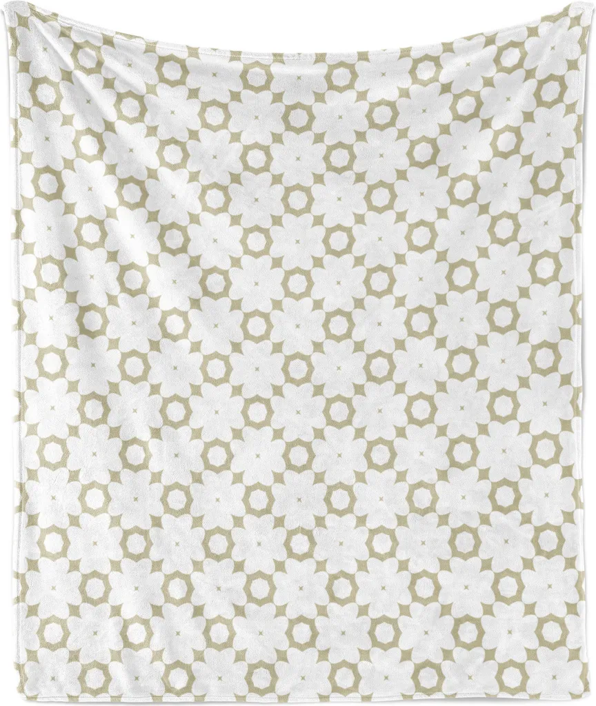 Plaid Matrimoniale ABAKUHAUS 175x230cm | Morbida Coperta Fantasy Fiori