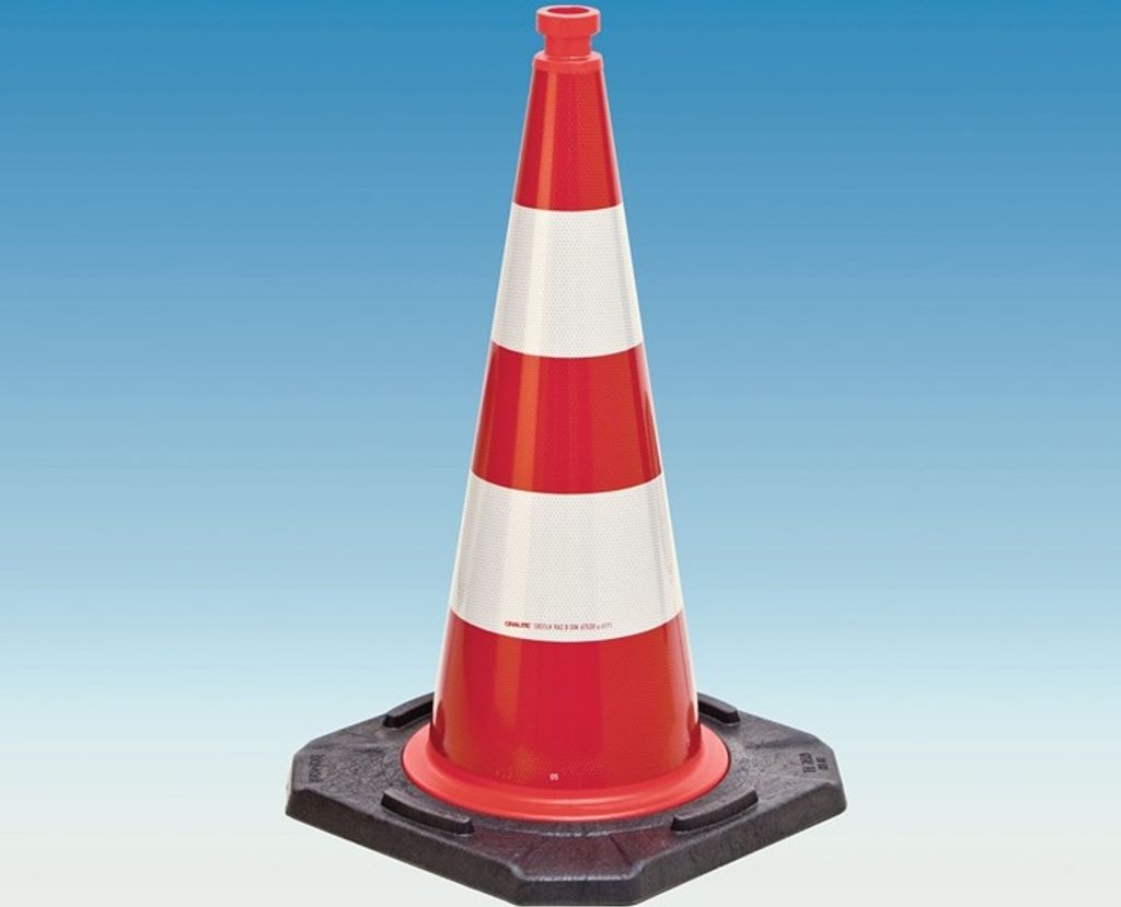 Pachołek drogowy TL H.750mm BAST testowany, 2 paski G. 5,80 Zdjęcie produktu 
