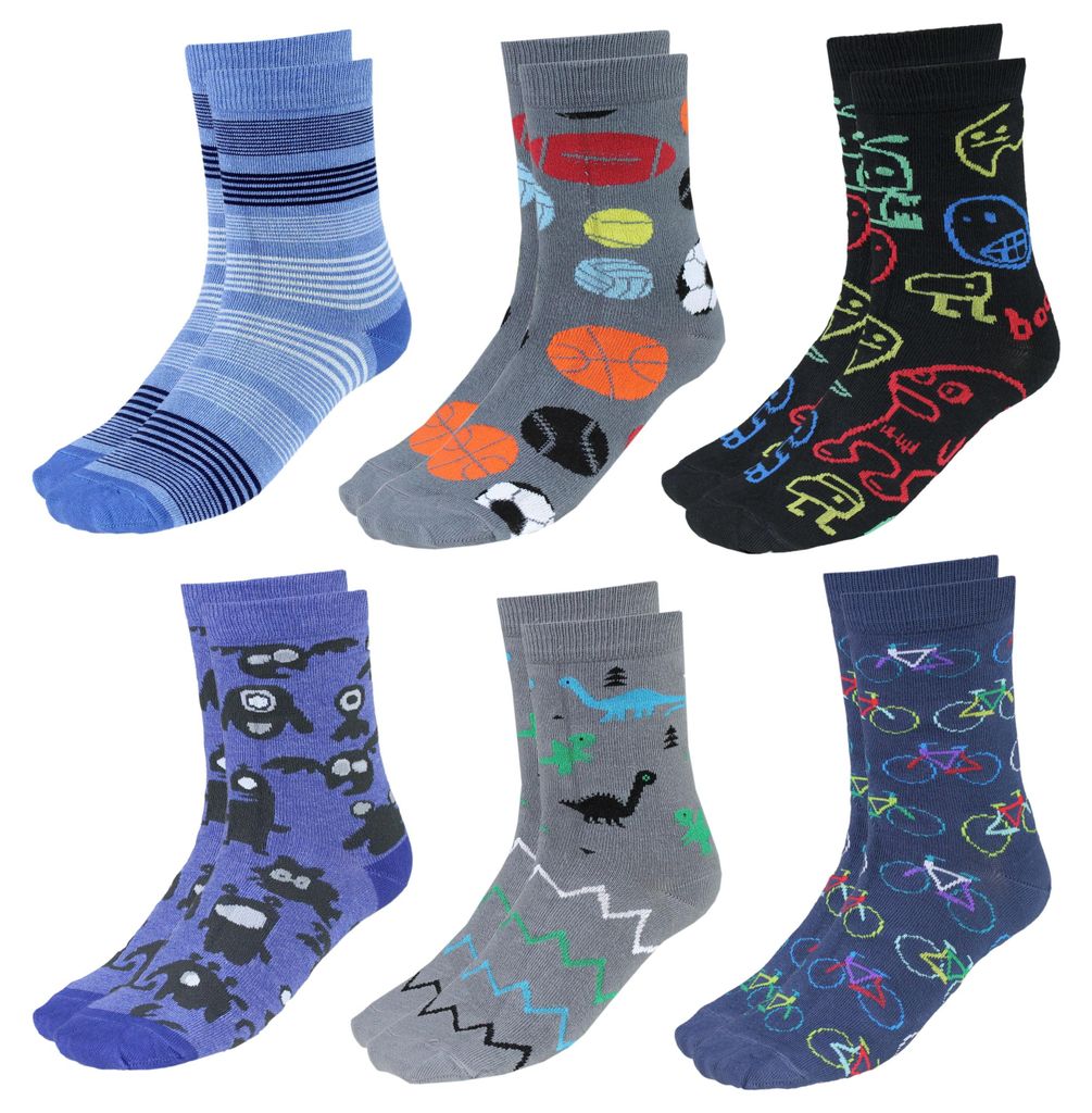 TupTam Kinder Socken Bunt Gemustert 6er Pack für Mädchen Produktbild 
