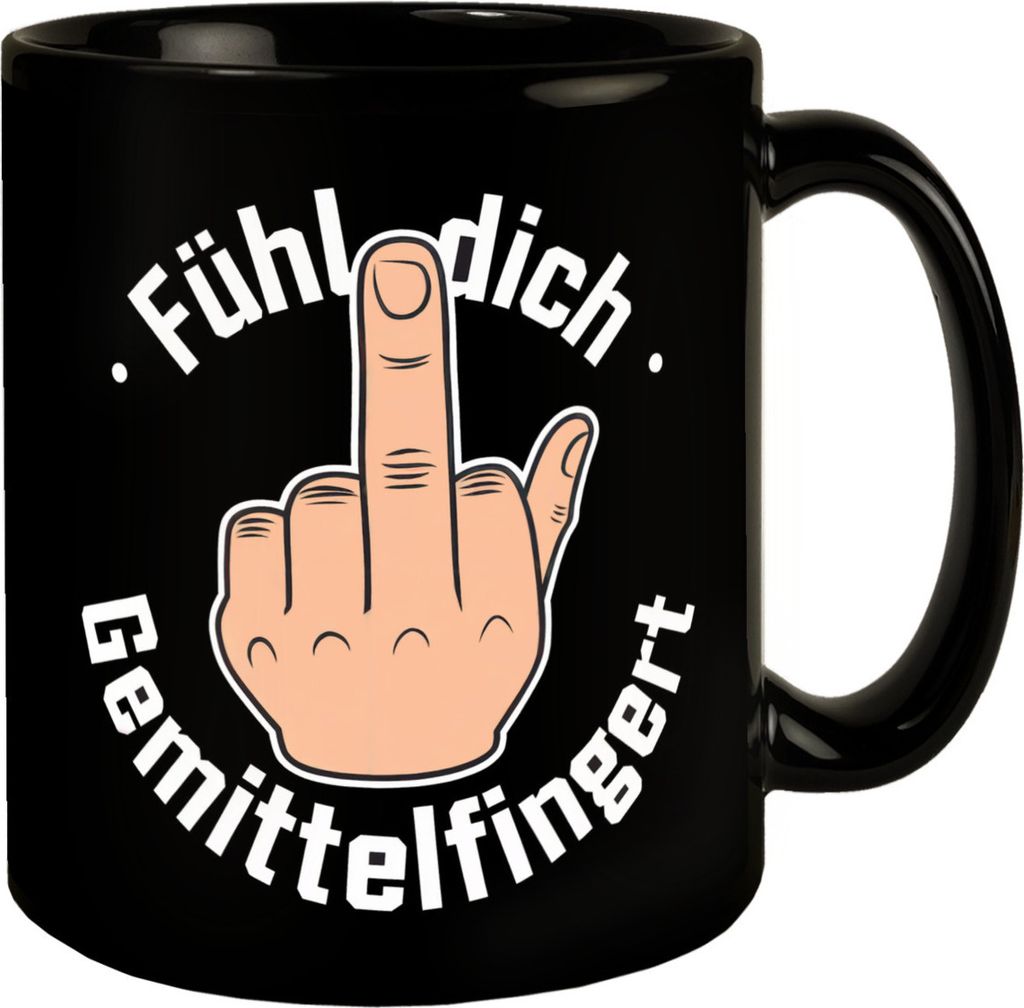 Mittelfinger KaffeeTasse - Fühl dich gemittelfingert